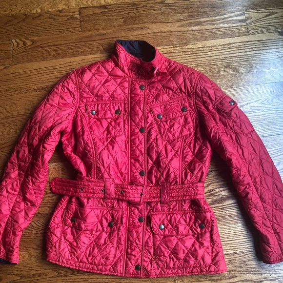 Red Quilted Womens Barbour Jacket 